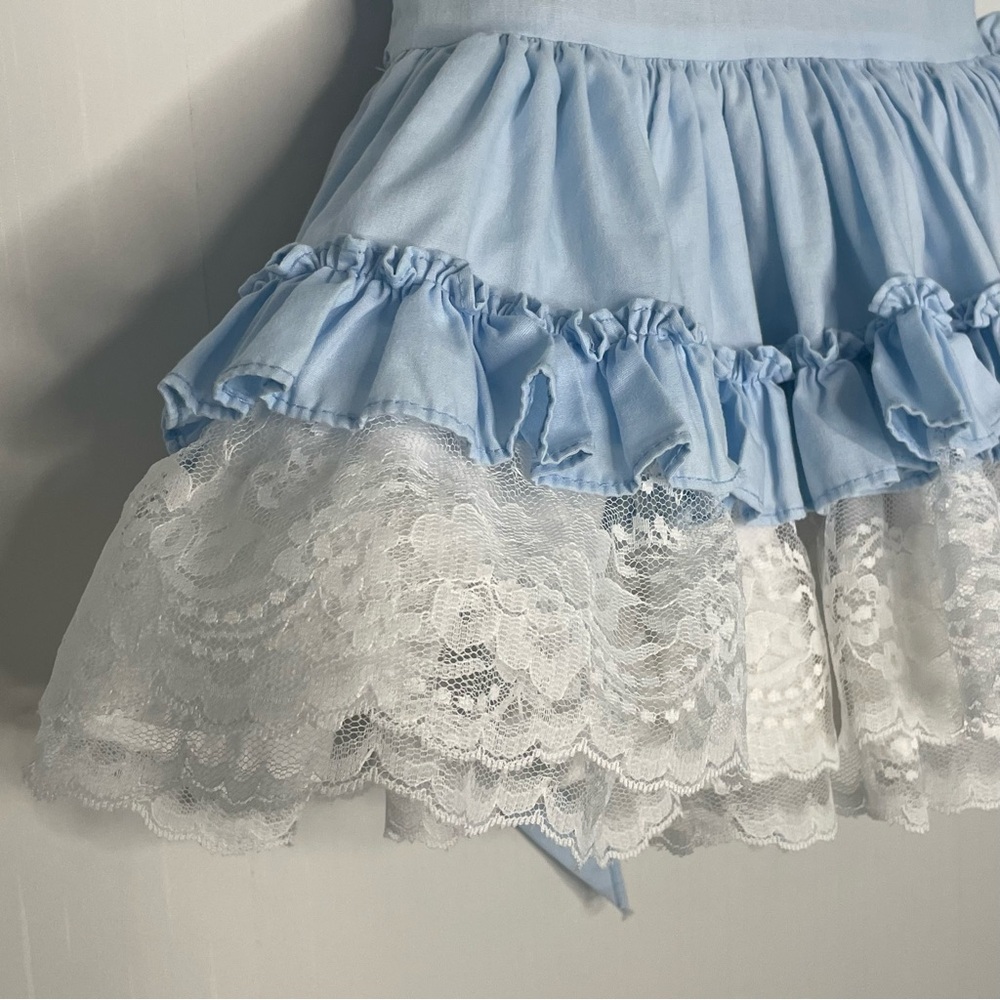 Lid'l Dolly's Ruffle Dress Full Circle Baby Blue Lace
Floral VTG Pageant Size 2T - Picture 4 of 16